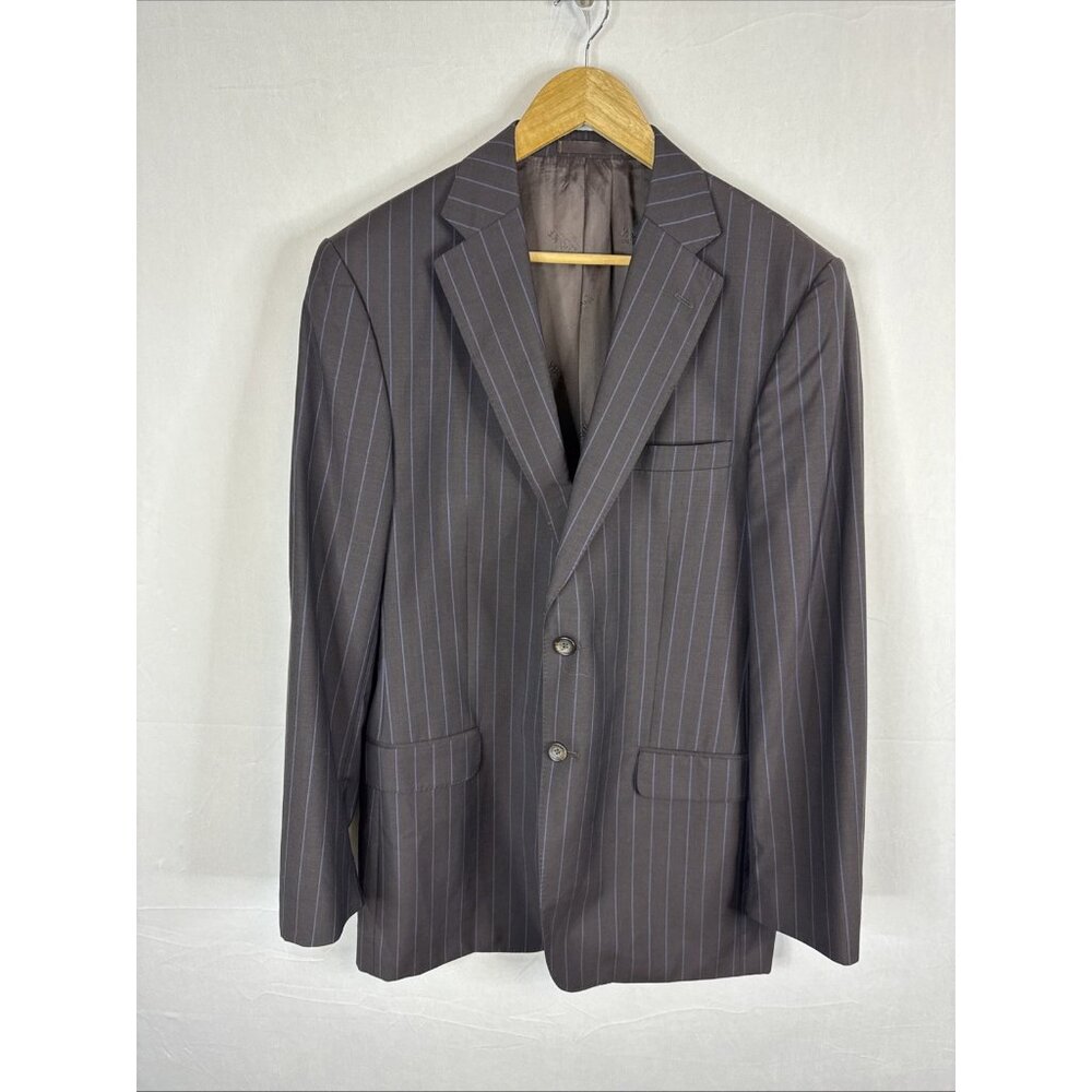Versace Wool Pinstripe Blazer Sport Coat Mens 42R Designer Luxury Tailored
